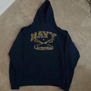 Navy lacrosse hoodie